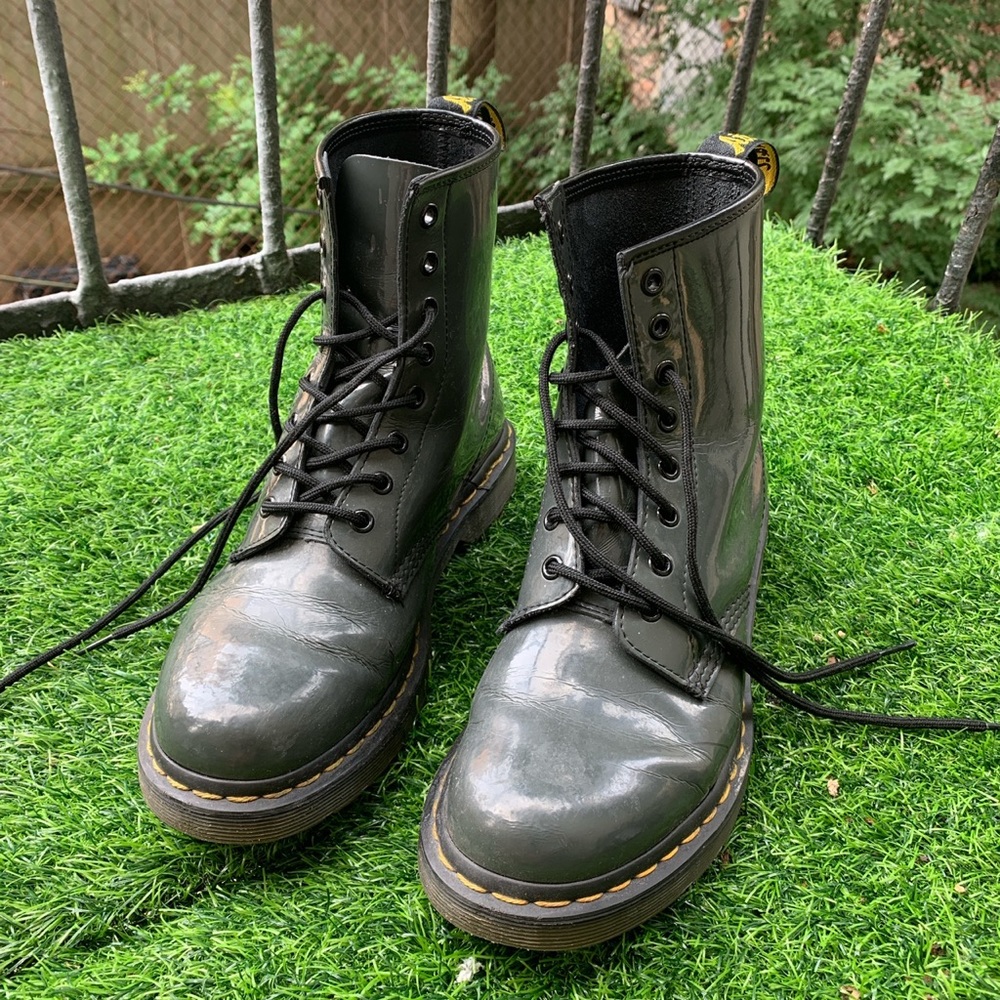 Shiny Doc Marten boots